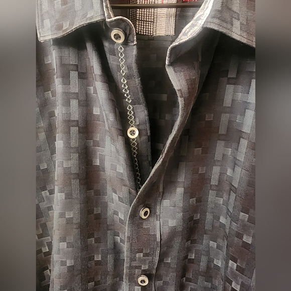 Robert Graham Flip Cuff Dress Shirt Mens sz XL - Picture 5 of 12